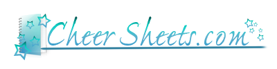cheersheets cheerleading 8 count sheets cheer 8 count sheet